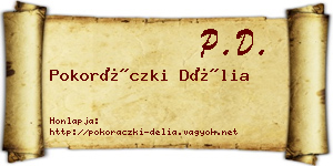 Pokoráczki Délia névjegykártya